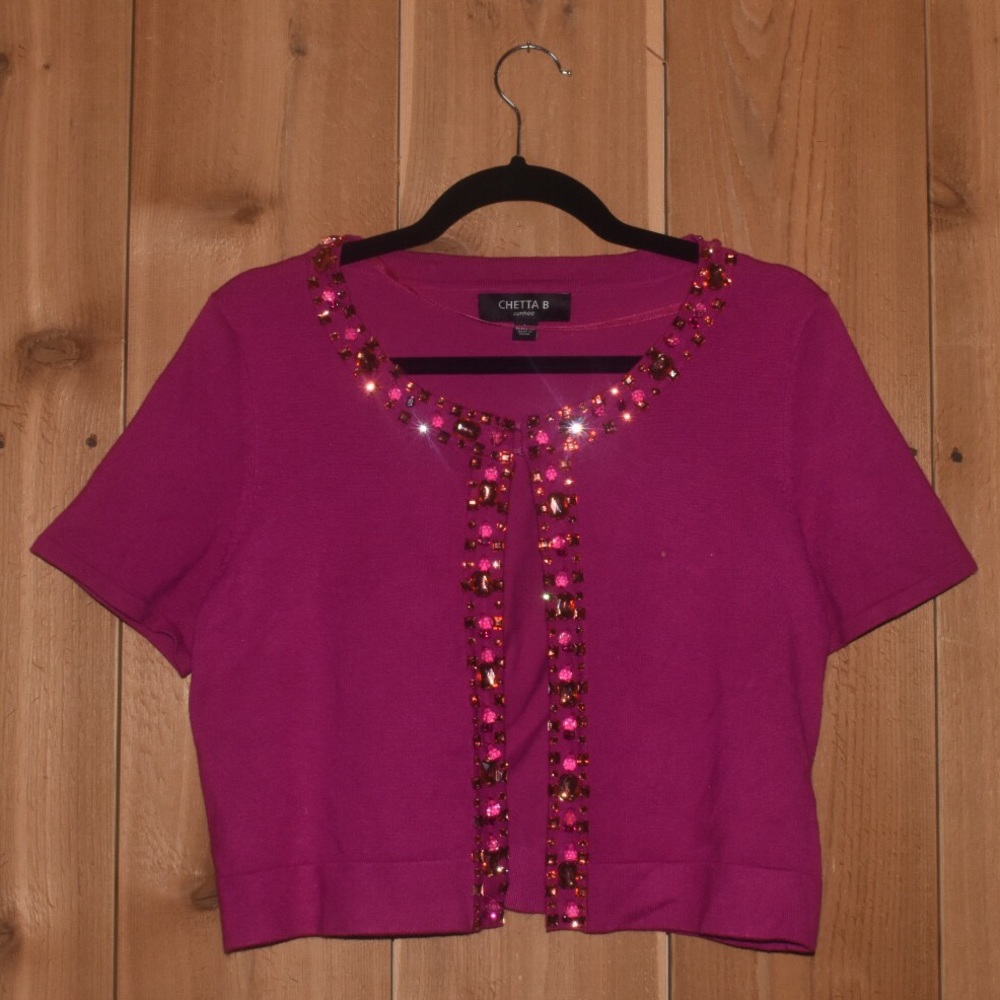 Chetta B Sunhee Pink Gemstone Shrug